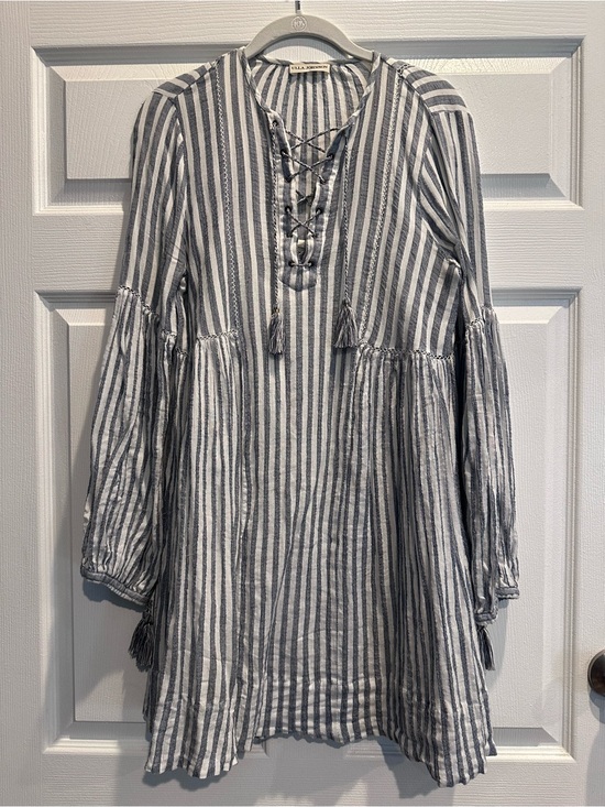 Ulla Johnson Dresses & Skirts - Ulla Johnson Striped Lace-Up Tunic in Blue & White